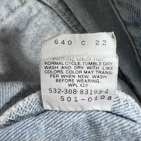 VTG 80s Levi’s 501 Jeans Men’s 34x32 (Actual 31x31) Made In USA Acid Wash Grunge - Picture 7 of 14